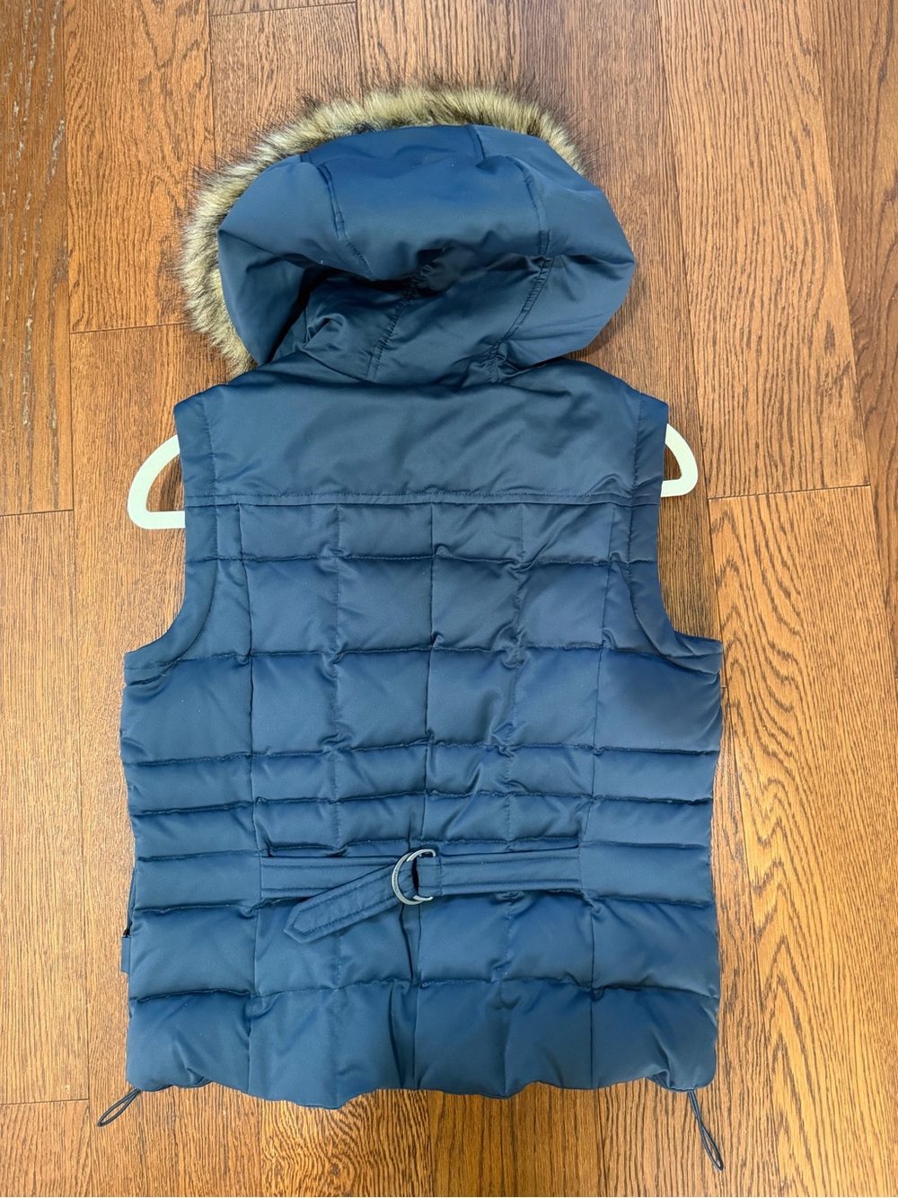 Calvin Klein Dark Blue Quilted Sleeveless Puffer Vest Sz XS Duck Down Waterfowl - Picture 2 of 6